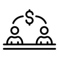 Financial cooperation icon, outline style vector