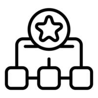 Star contribution icon, outline style vector