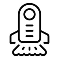Startup rocket icon, outline style vector