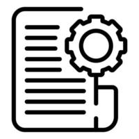 Contribution plan icon, outline style vector