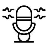 Speech recorder icon, outline style vector