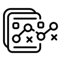 Market analytics icon, outline style vector