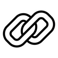 Web chain icon, outline style vector