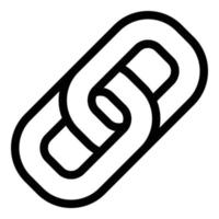 icono de URL de cadena, estilo de contorno vector
