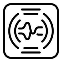 Recorder voice device icon, outline style vector
