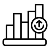 Growth market icon, outline style vector