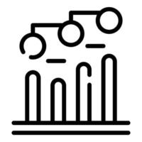 Market chart icon, outline style vector