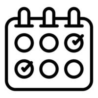 Flexible working icon, outline style vector