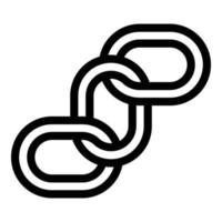 Network chain icon, outline style vector