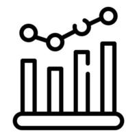 Business chart icon, outline style vector