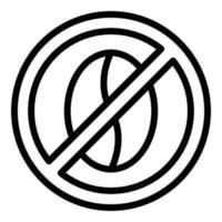 Caffeine free drink icon, outline style vector
