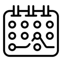 Flexible program icon, outline style vector