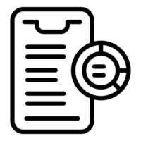 Contribution report icon, outline style vector