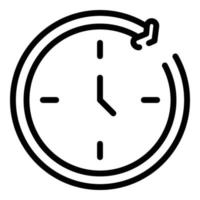 Working time icon, outline style vector