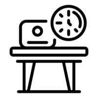Flexible work time icon, outline style vector