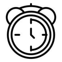 icono de reloj, estilo de contorno vector