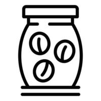 Pickle bottle jar icon, outline style vector