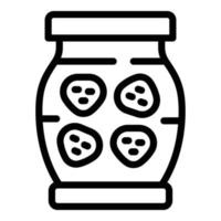 Preserves jar icon, outline style vector