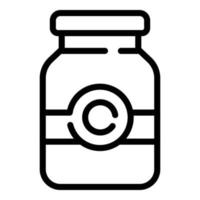 Pickled can icon, outline style vector