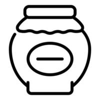 Pot pickle icon, outline style vector