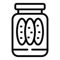 Pickles cucumber icon, outline style vector