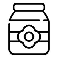 Pickled jar icon, outline style vector