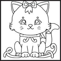 kawaii para colorear para niños vector