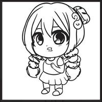 Chibi Coloring Pages vector