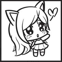 Chibi Coloring Pages vector