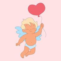 Valentine's day romantic cartoon vector