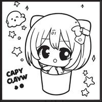 Chibi Coloring Pages vector