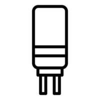 Resistor icon, outline style vector