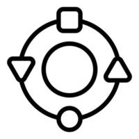 Adaptation circle icon, outline style vector