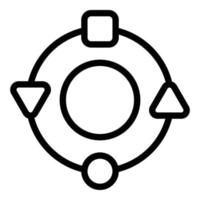 Adaptation circle icon, outline style vector