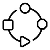 Adaptation process icon, outline style vector