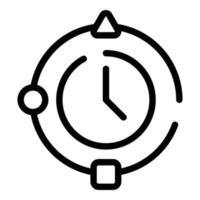 Time changes icon, outline style vector