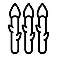 Vitamin asparagus icon, outline style vector