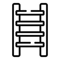 Step ladder tool icon, outline style vector