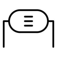 Electrical resistor icon, outline style vector