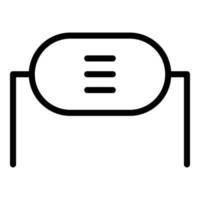 Electrical resistor icon, outline style vector