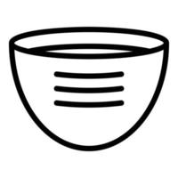 Pocket pita icon, outline style vector