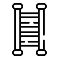 Fixed ladder icon, outline style vector