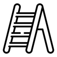 Safety ladder icon, outline style vector