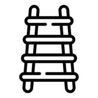 Step ladder icon, outline style vector