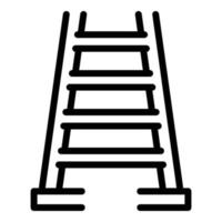 Building step ladder icon, outline style vector