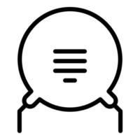 Voltage resistor icon, outline style vector