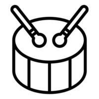 Drum bass music icon, outline style vector