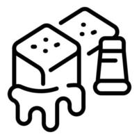 Salt and caramel icon, outline style vector