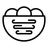 icono de falafel tradicional, estilo de esquema vector
