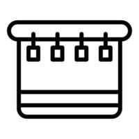 Hardware drum icon, outline style vector